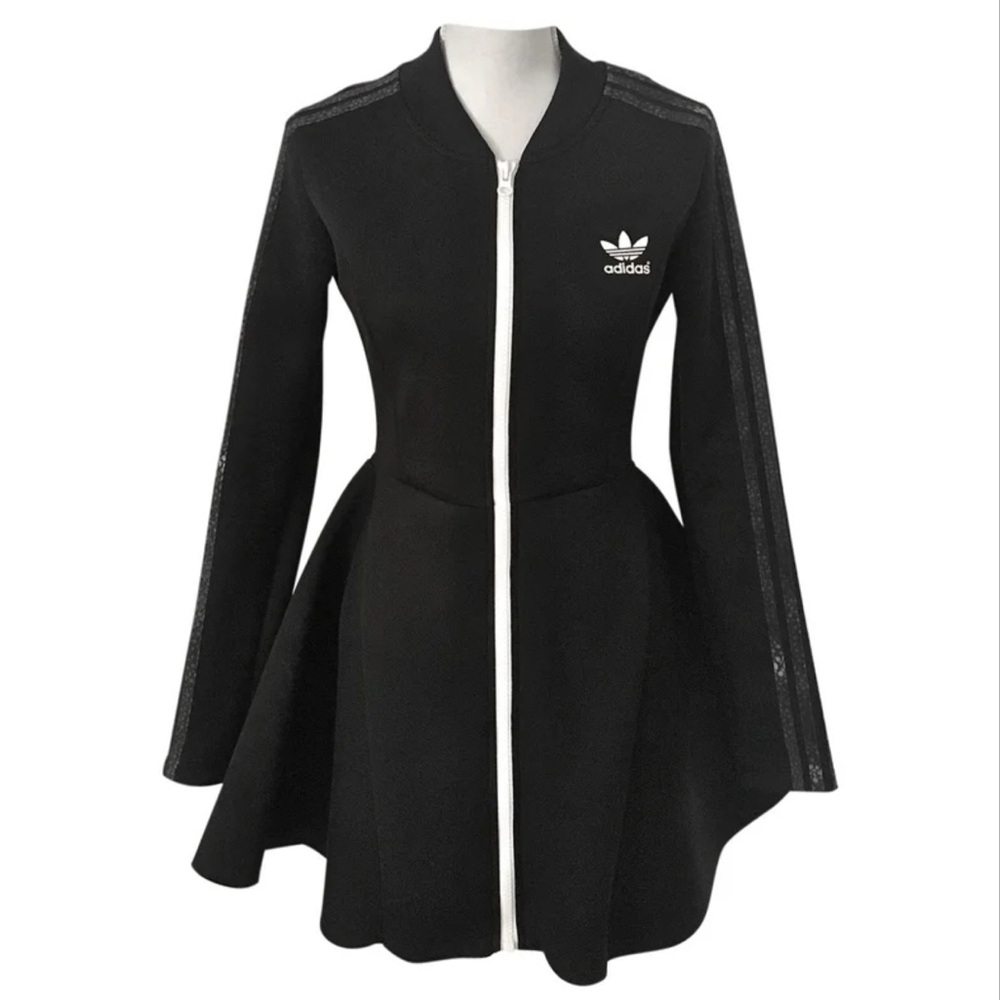 Rita Ora for Adidas Athleisure Dress in Black and White